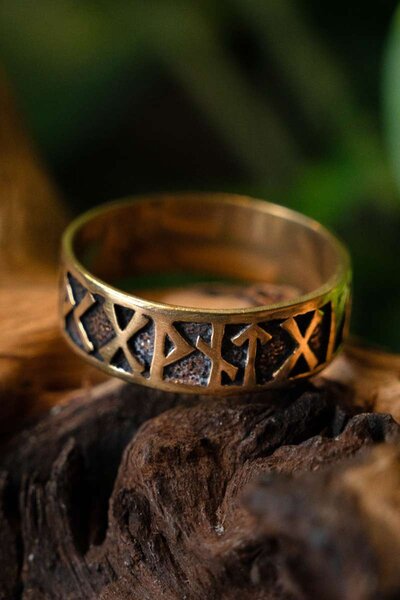Pierścień runiczny, brązowy - Celtic Webmerchant