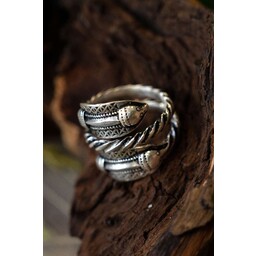 Germanic Iron Age ring Naustdal, silvered - Celtic Webmerchant