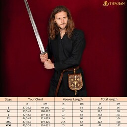 Viking tunika Eirik, hør, naturlig - Celtic Webmerchant