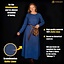 Robe viking Helga, lin, bleu - Celtic Webmerchant
