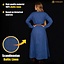 Robe viking Helga, lin, bleu - Celtic Webmerchant