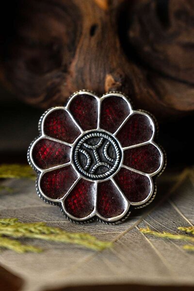 Alamanic rosete strzałkowa, posrebrzane - Celtic Webmerchant