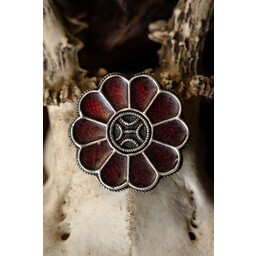 Alamanic Rosete Fibula, versilbert - Celtic Webmerchant