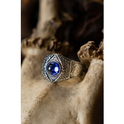 Medieval pewter ring, blue - Celtic Webmerchant