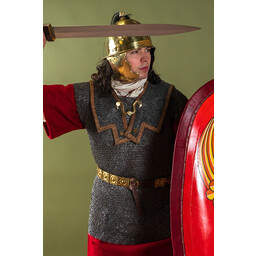 Roman lorica hamata, blandede flade ringe - runde nitter - Celtic Webmerchant