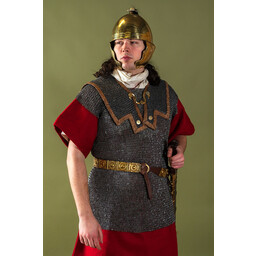 Roman lorica hamata, blandede flade ringe - runde nitter - Celtic Webmerchant