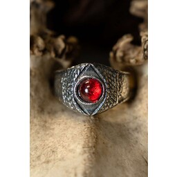 Medieval pewter ring, red - Celtic Webmerchant