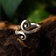 Celtic ring with stylized spiral motif, silvered - Celtic Webmerchant