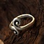 Celtic ring with stylized spiral motif, silvered - Celtic Webmerchant