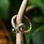 Celtic ring with stylized spiral motif, silvered - Celtic Webmerchant