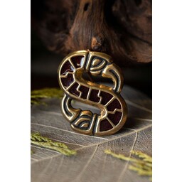 Broche pájaro longobardo en forma de S - Celtic Webmerchant
