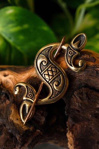 Perone cavalluccio marino celtico-romano - Celtic Webmerchant