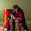 Calcetines de ganchillo, 100% lana, gris - rojo vino - Celtic Webmerchant