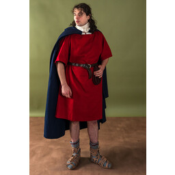 Gehäkelte Socken, 100 % Wolle, grau - weinrot - Celtic Webmerchant