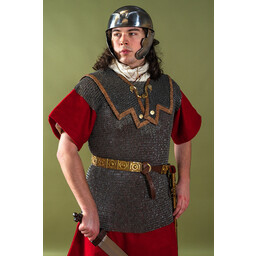 Romeinse lorica hamata, gemixt platte ringen - ronde klinknagels - Celtic Webmerchant