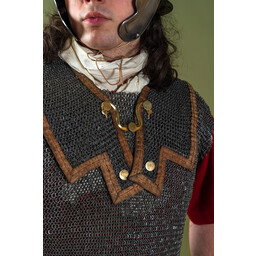 Hamata de lorica romana, anillos planos mixtos - remaches redondos - Celtic Webmerchant