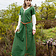 Cotehardie Odilia, green - Celtic Webmerchant
