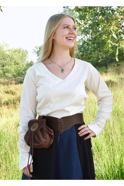 Blusa medieval de Aubrey, natural. - Celtic Webmerchant