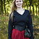 Medieval bluse Aubrey, sort - Celtic Webmerchant