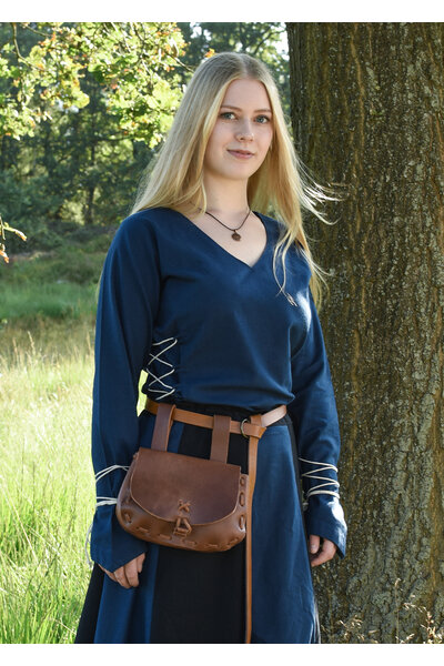 Blusa medieval de Aubrey, azul. - Celtic Webmerchant