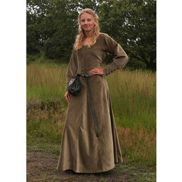 Fluwelen cotehardie Christina, groen - Celtic Webmerchant