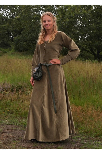 Aksamitna cotehardie Christina, zielona - Celtic Webmerchant
