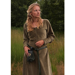 Fluwelen cotehardie Christina, groen - Celtic Webmerchant