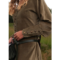 Fluwelen cotehardie Christina, groen - Celtic Webmerchant
