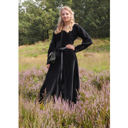 Velvet cotehardie Christina, sort - Celtic Webmerchant