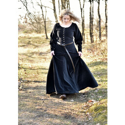 Velvet cotehardie Christina, sort - Celtic Webmerchant