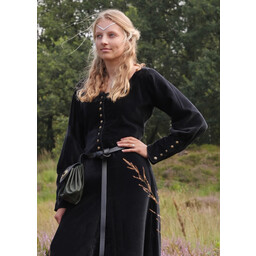 Velvet cotehardie Christina, sort - Celtic Webmerchant