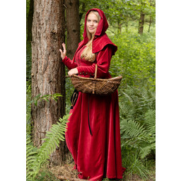 Cotehardie aus Samt Christina, rot - Celtic Webmerchant