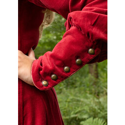 Cotehardie aus Samt Christina, rot - Celtic Webmerchant