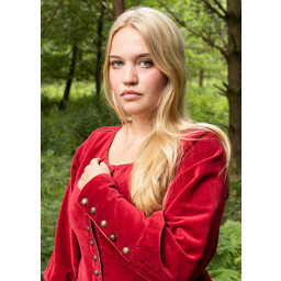 Cotehardie aus Samt Christina, rot - Celtic Webmerchant