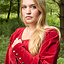 Cotehardie aus Samt Christina, rot - Celtic Webmerchant