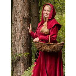 Cotehardie aus Samt Christina, rot - Celtic Webmerchant