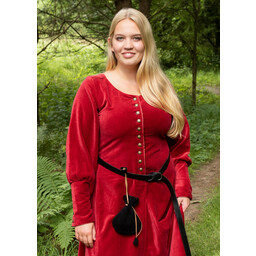 Cotehardie aus Samt Christina, rot - Celtic Webmerchant