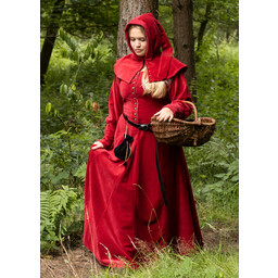 Cotehardie aus Samt Christina, rot - Celtic Webmerchant