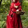 Cotehardie aus Samt Christina, rot - Celtic Webmerchant