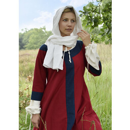 (Early) mittelalterliches Kleid Clotild, rot-blau - Celtic Webmerchant
