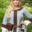 (Temprano) vestido medieval Clotild, azul gris-marrón - Celtic Webmerchant