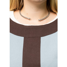 (Early) abito medievale Clotild, blu grigio-marrone - Celtic Webmerchant