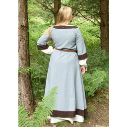 (Temprano) vestido medieval Clotild, azul gris-marrón - Celtic Webmerchant