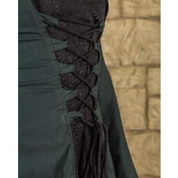 Robe médiévale Ophelia, vert-noir - Celtic Webmerchant