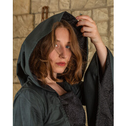 Robe médiévale Ophelia, vert-noir - Celtic Webmerchant