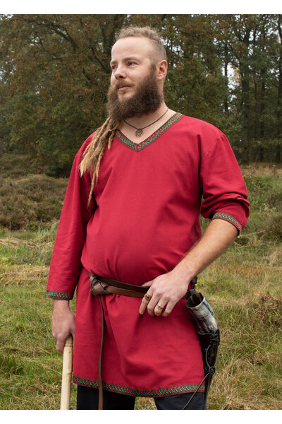 Dunkelrot Viking Tunika - Celtic Webmerchant