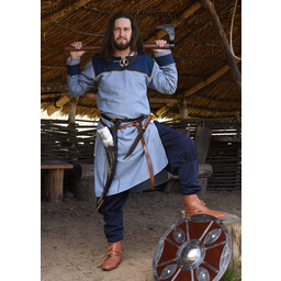 Thorsberg tunic herringbone motif, blue - Celtic Webmerchant