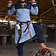 Thorsberg tunic herringbone motif, blue - Celtic Webmerchant