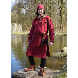 Thorsberg tunika jodełka motyw, czerwony - Celtic Webmerchant