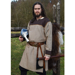 Thorsberg tunika jodełka motyw, brązowy - Celtic Webmerchant